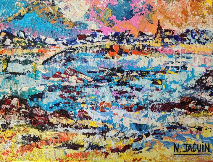 Vue sur Roscoff Painting, 11.8x15.8 in