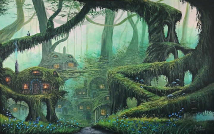 At home 绘画, 27.6x43.3 in