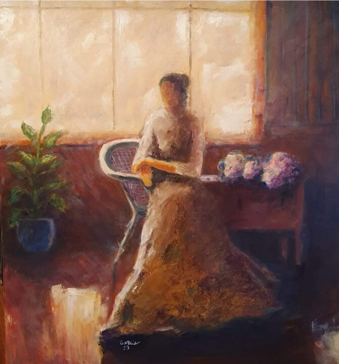 Beruhige dich und meditiere20 绘画, 35.4x32.3 in
