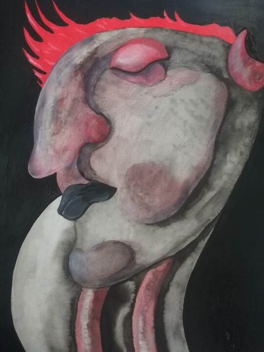 Sleepyhead 绘画, 16.5x11.7 in