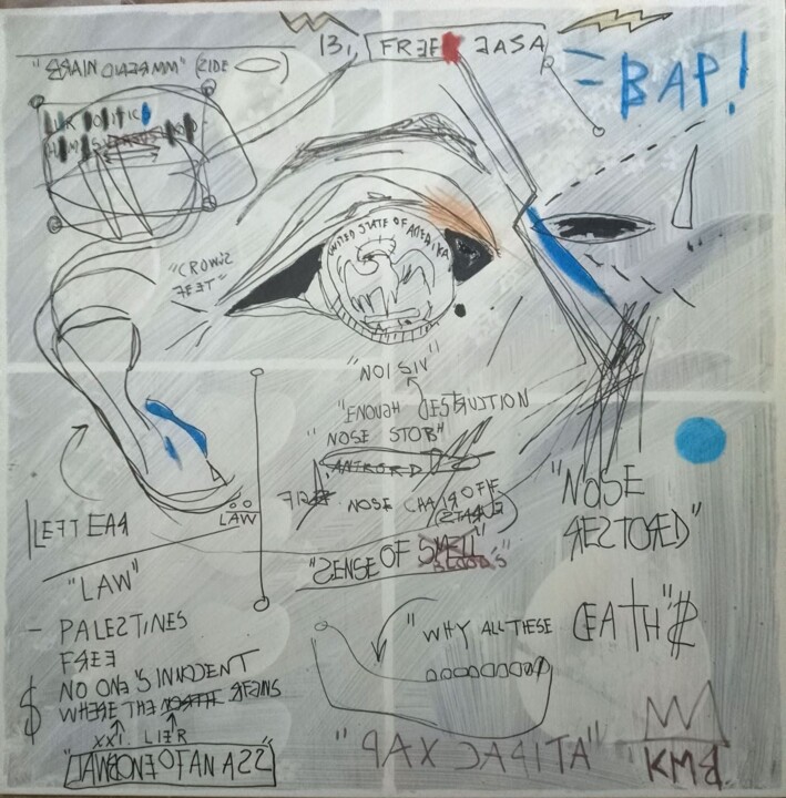 Politics#lier 绘画, 22.8x22.8 in