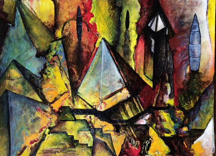 Peinture intitulée "Antartida Part 1" par Carlos Paredes Colin, Œuvre d'art originale, Acrylique