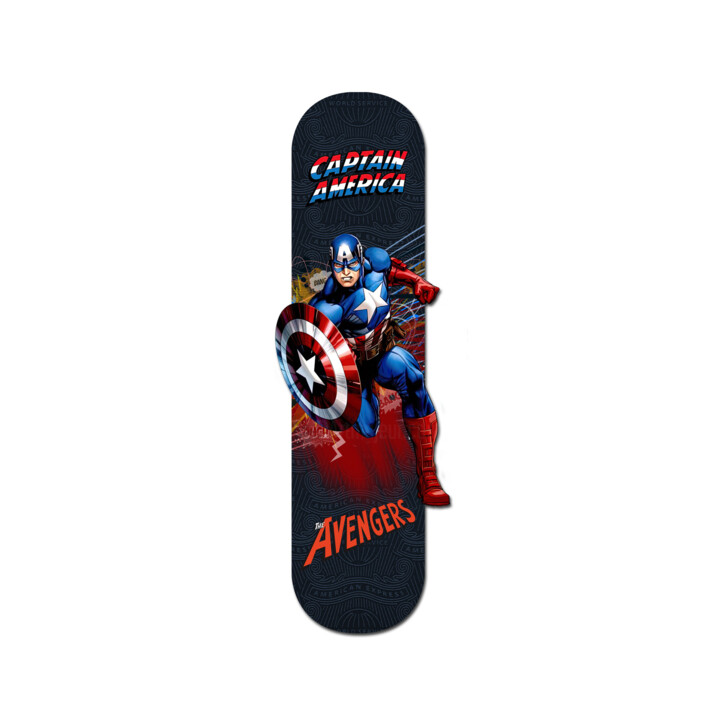 Tableau Skateboard Captain America 数字艺术, 31.5x7.9 in