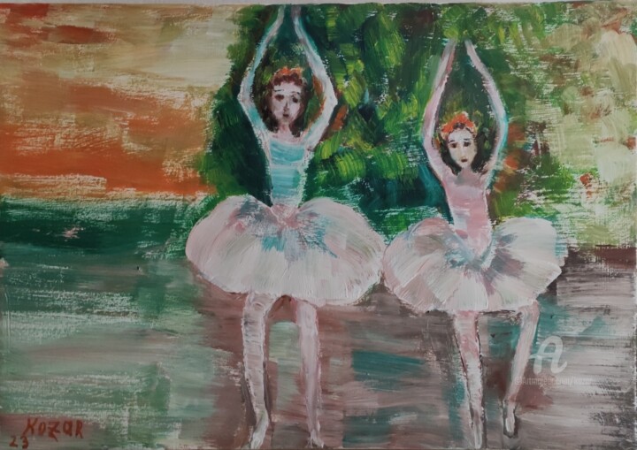 Ballerinas Ballerines Картина, 13,8x19,7 in