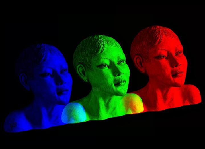 Photography titled "« HANAE’s » photogr…" by Gubé, Original Artwork, Digital Photography Mounted on Plexiglass