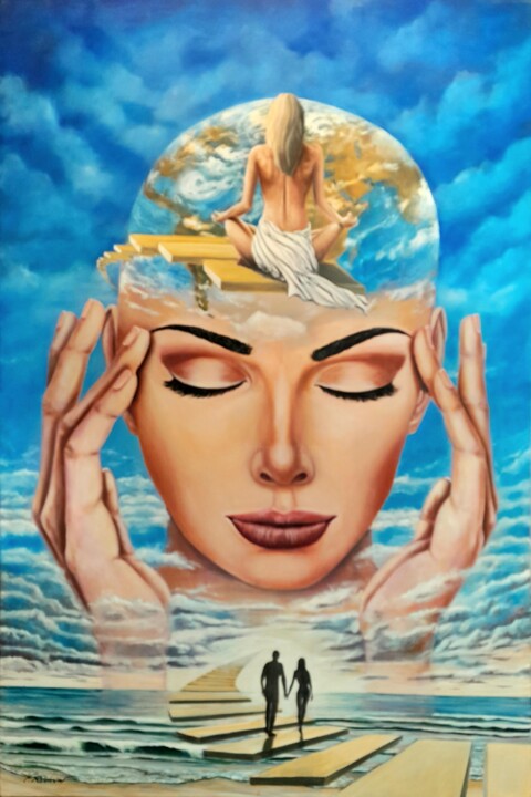 L'éveil en conscience 绘画, 59.1x39.4 in