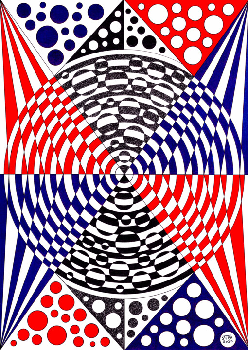 图画 标题为“Circonvolution” 由Steph, 原创艺术品, 中性笔