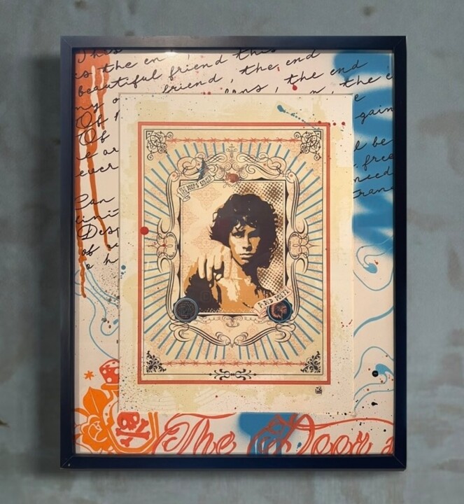 Tribute to Jim Morisson 绘画, 19.3x15.8 in