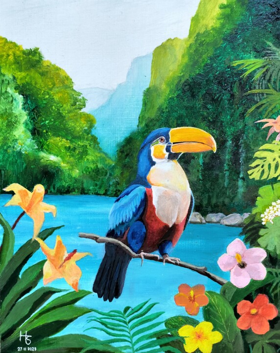 LE TOUCAN 绘画, 19.7x15.8 in