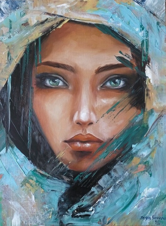 Armenian Girl 绘画, 15.8x11.8 in