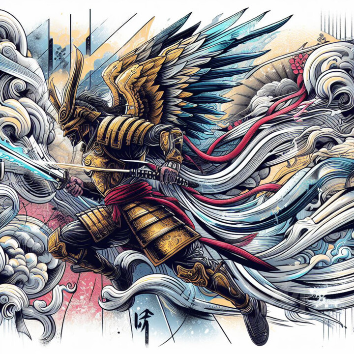 L'ange guerrier de l'Est lointain 数字艺术
