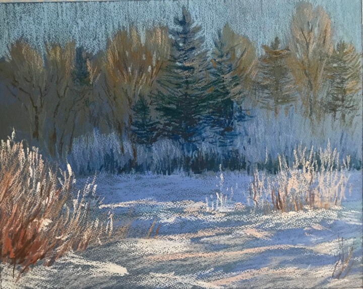 Начало зимы 绘画, 11.4x14.6 in