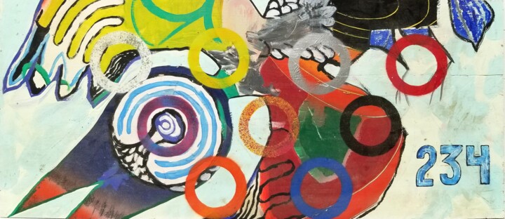 绘画,  15x34.5 in 