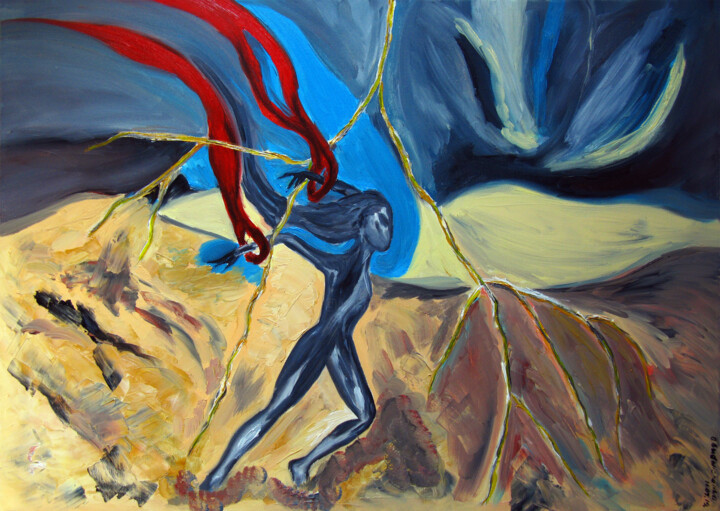 The Cosmic Man 绘画, 19.7x27.6 in