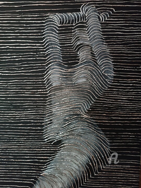Shine of silver-3 绘画, 27.6x19.7 in