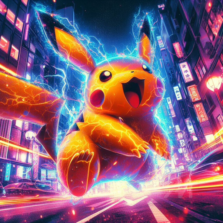 Les foudres de Pikachu 数字艺术