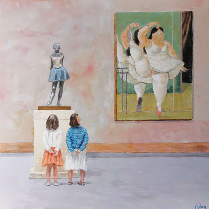 EFFET MIROIR 绘画, 31.5x31.5 in
