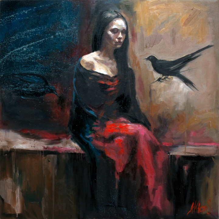 Borderline State 绘画, 27.6x27.6 in