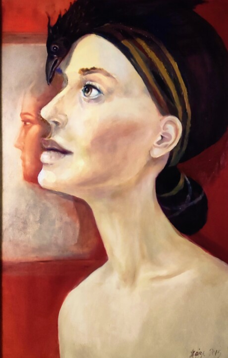 Kleopatra z krukiem 绘画, 43.3x27.6 in