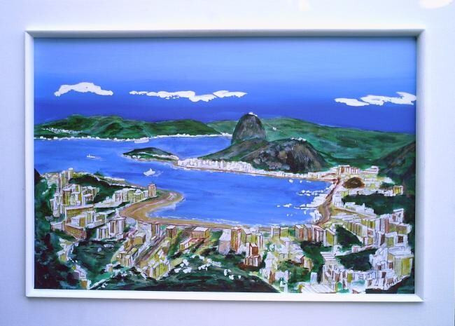 Pintura intitulada "ENSEADA DE BOTAFOGO" por Romeo Zanchett, Obras de arte originais