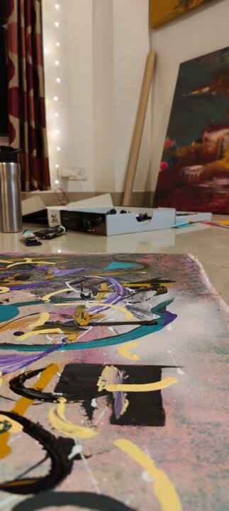 Steps of the making of the work