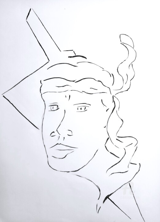 Tête de Maure 绘画, 16.1x11.8 in