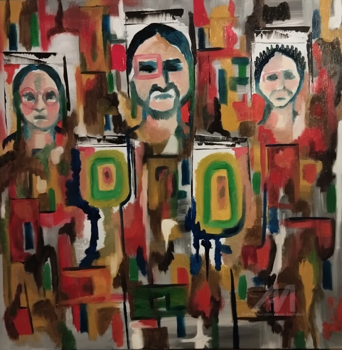 Majorité silencieuse 绘画, 19.7x19.7 in