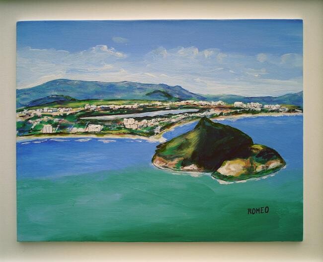Pintura intitulada "PEDRA DO PONTAL-" por Romeo Zanchett, Obras de arte originais