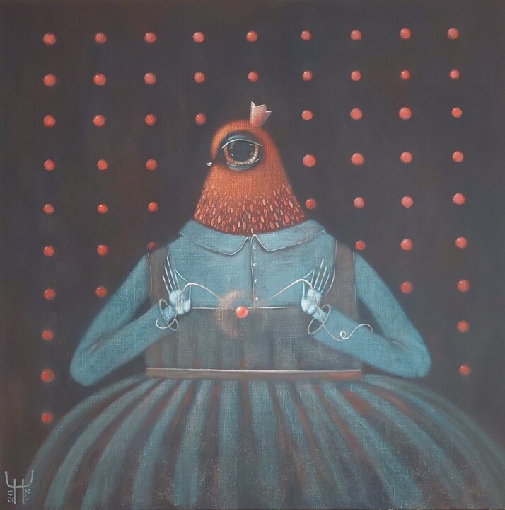 "Твой главный секрет" 绘画, 23.6x23.6 in