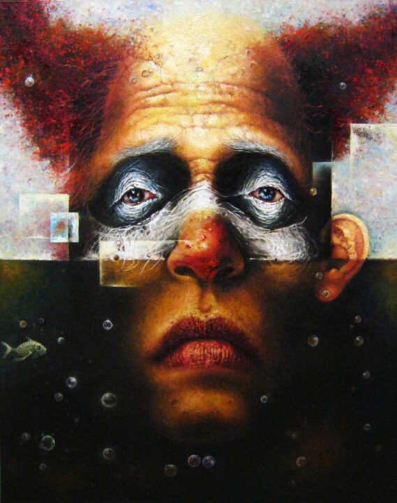 Demiclown 绘画, 39.4x31.5 in