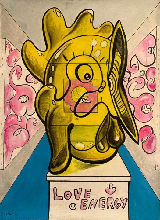 The Rooster 绘画, 55.1x43.3 in