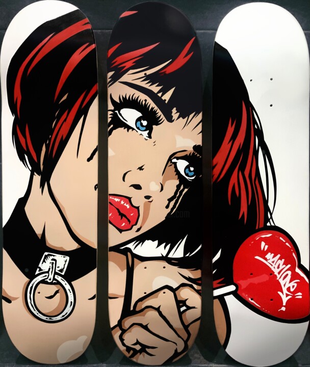 ToughLove SD Triptych 绘画, 32.3x26 in