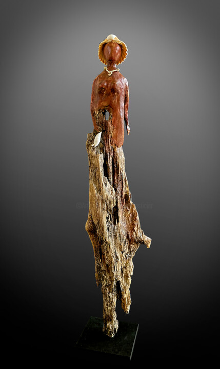 Primitive mais Élégante 雕塑, 19.7x5.9 in