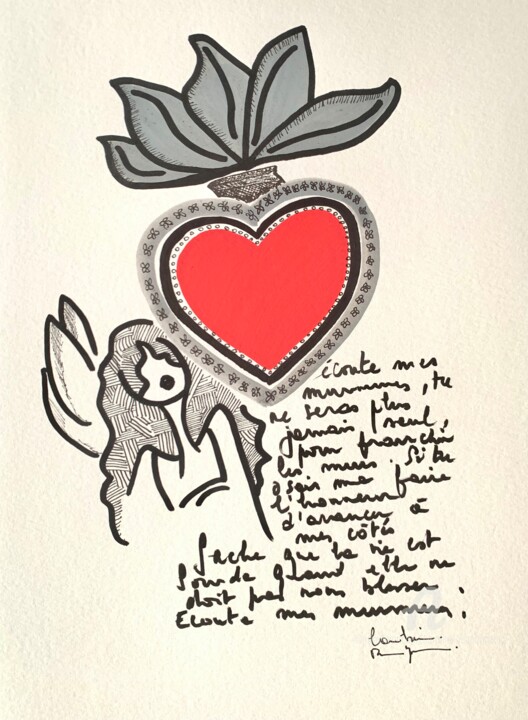 Ex voto romantico 图画, 15.8x11.8 in