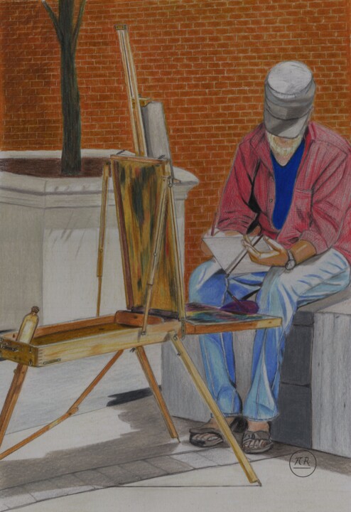 L'artiste 图画, 15.8x11 in