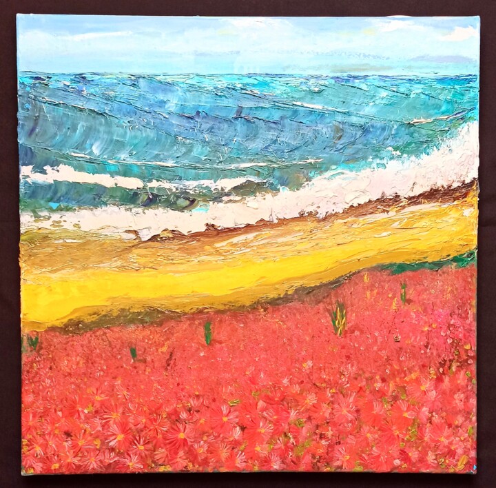 Blooming ocean 1 of 3 绘画, 23.6x23.6 in