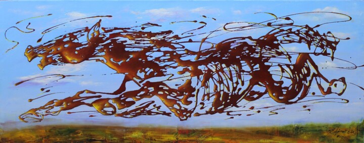 绘画,  16.9x42.9 in 