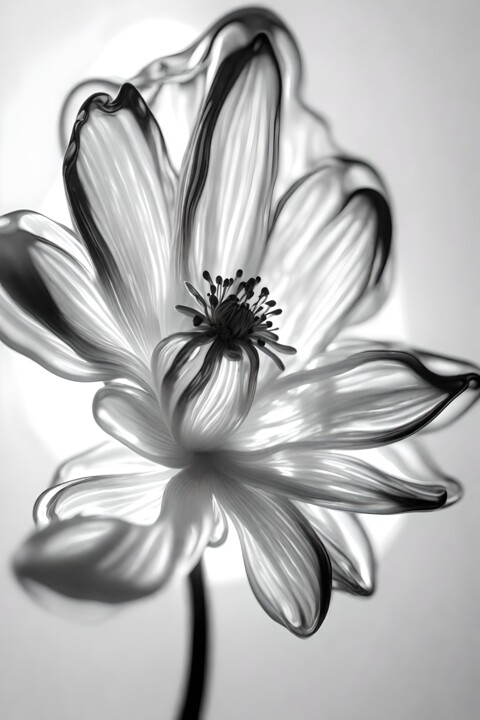 Glassflower, monochrome No.3 数字艺术