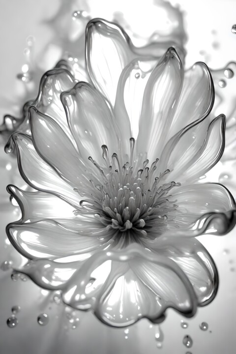 Glassflower, monochrome No.6 数字艺术