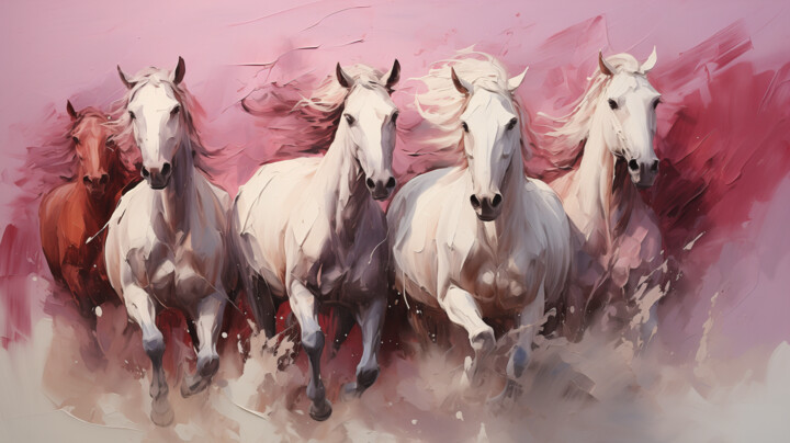 数字艺术 标题为“Horsepower - Print…” 由Ekaterina Larina, 原创艺术品, 数字油画
