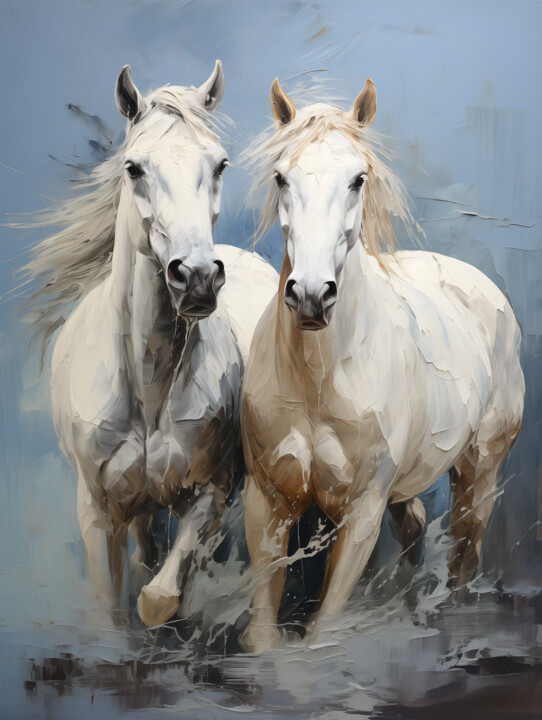 数字艺术 标题为“Horse power - PRINT…” 由Ekaterina Larina, 原创艺术品, 数字油画