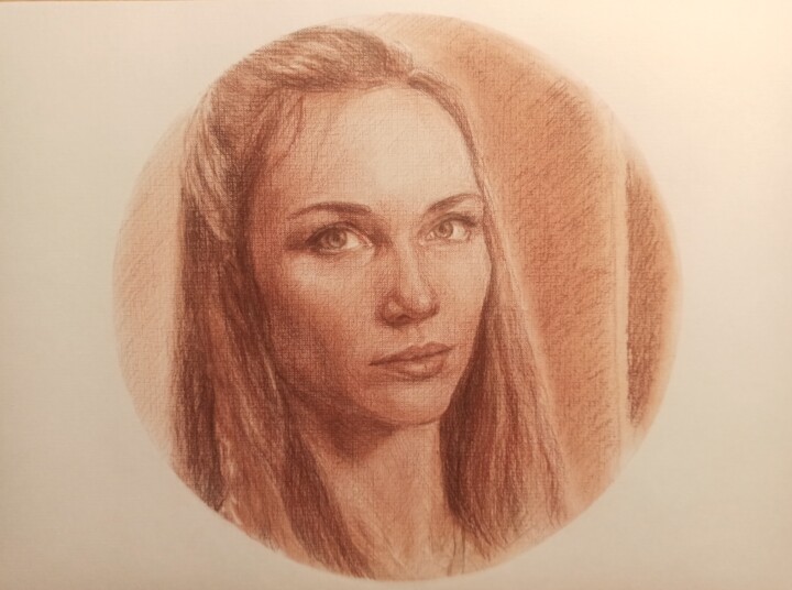 Автопортрет 绘画, 11.7x16.5 in