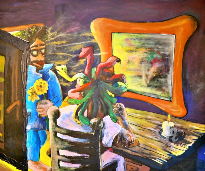 Pintura titulada "Blind-Date" por Elias Koslow (Causelove), Obra de arte original, Acrílico Montado en Bastidor de camilla d…