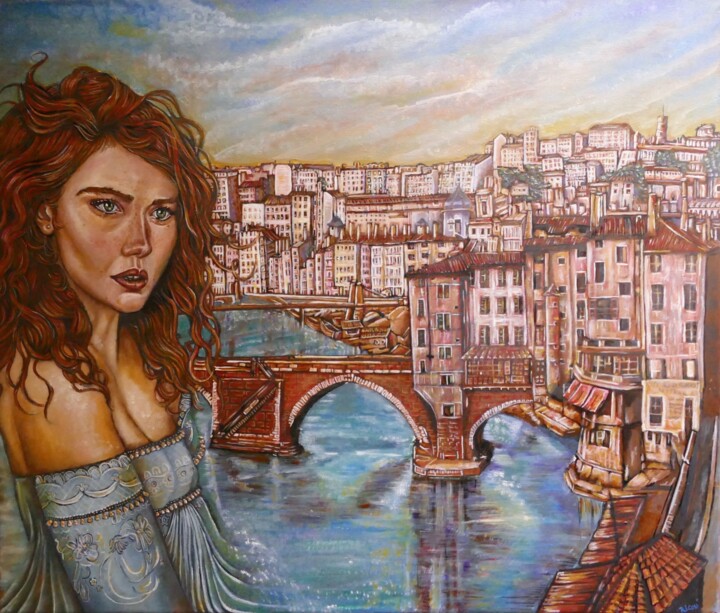 Lyon la Rousse 绘画, 23.6x27.6 in