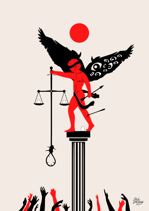 Digital Arts titled "Judge of cupids II" by Oleh Zeitung, Original Artwork, Digital Painting