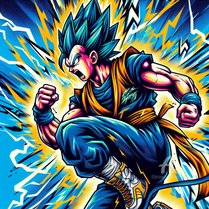 Végéto le super guerrier 数字艺术