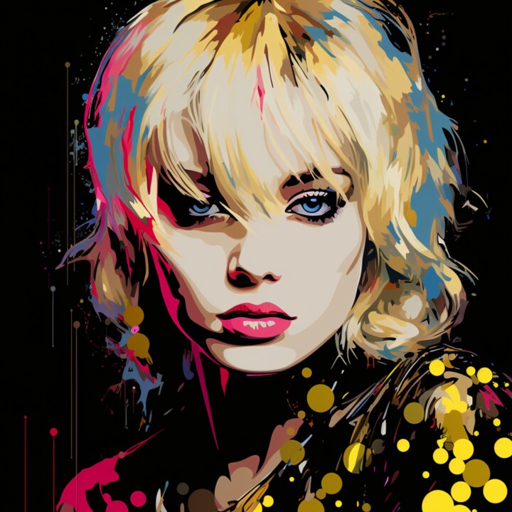 Digital Arts titled "GOLD MARIE" by Claudia Sauter (Poptonicart), Original Artwork, Digital Collage