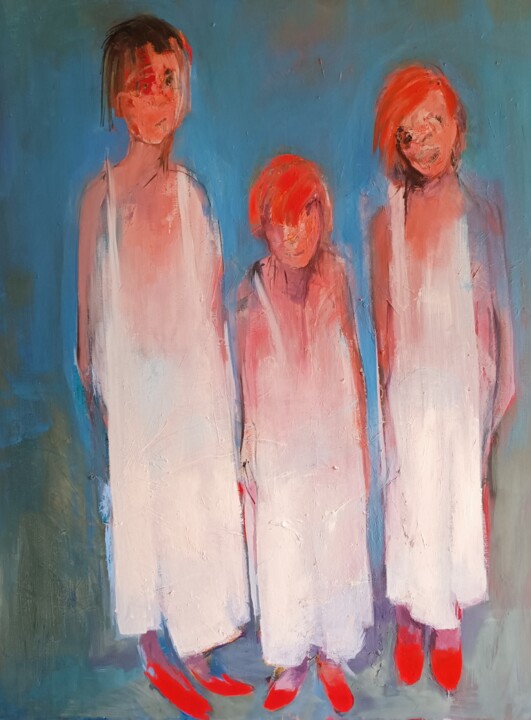 les trois soeurs Schilderij, 45,7x35 in
