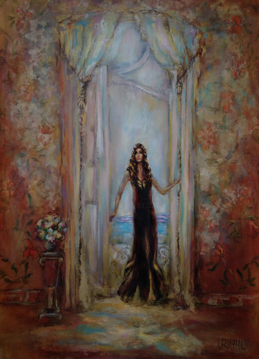 THE WOMAN AT THE WINDOW 绘画, 43.3x35.4 in
