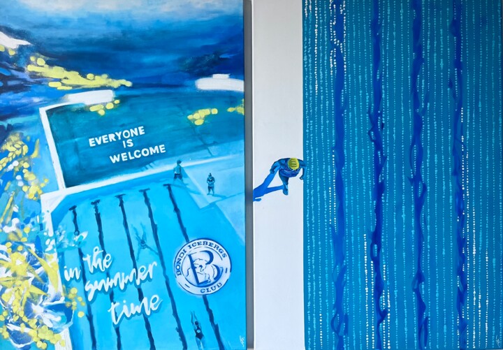 Peinture intitulée "Bondi, diptych" par Alexandra Beshko, Œuvre d'art originale, Acrylique Monté sur Châssis en bois